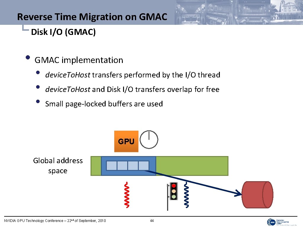 Reverse Time Migration on GMAC └ Disk I/O (GMAC) • GMAC implementation • •