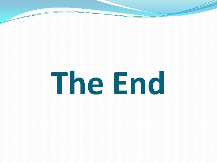 The End 