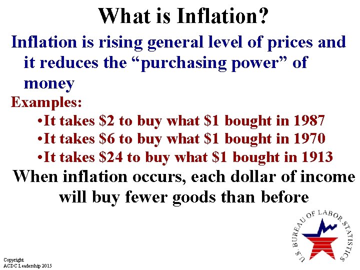 What is Inflation? Inflation is rising general level of prices and it reduces the What is Inflation? Inflation is rising general level of prices and it reduces the