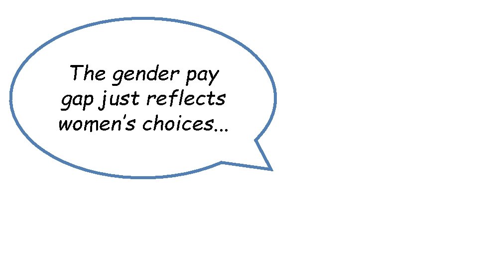 The gender pay gap just reflects women’s choices. . . 