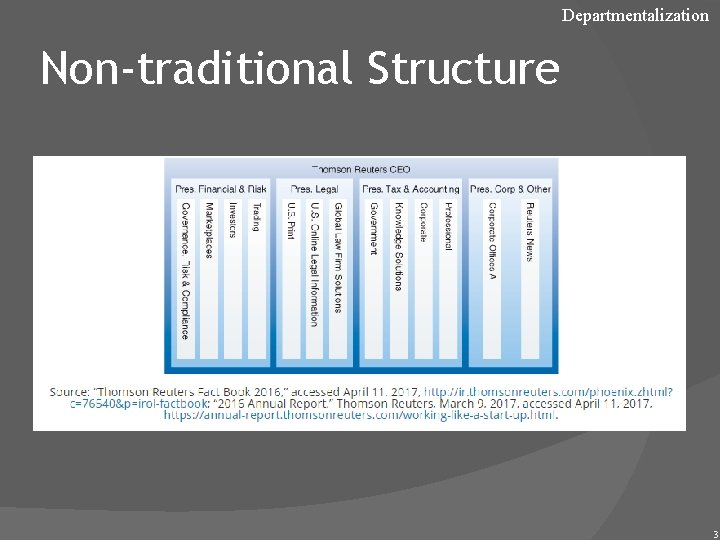 Departmentalization Non-traditional Structure 3 