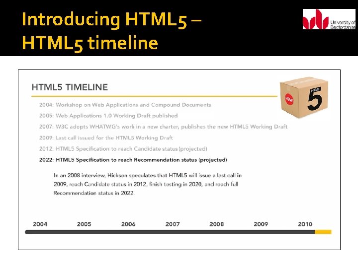 Introduction to HTML 5 First Look Description An