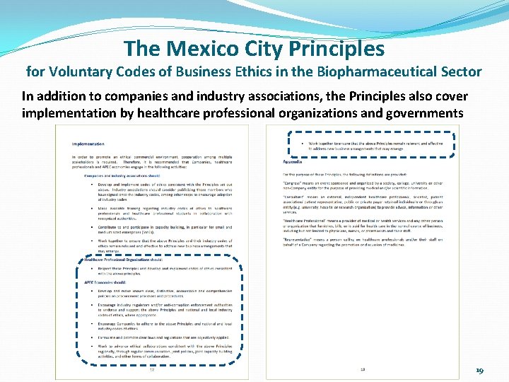 The Mexico City Principles for Voluntary Codes of Business Ethics in the Biopharmaceutical Sector