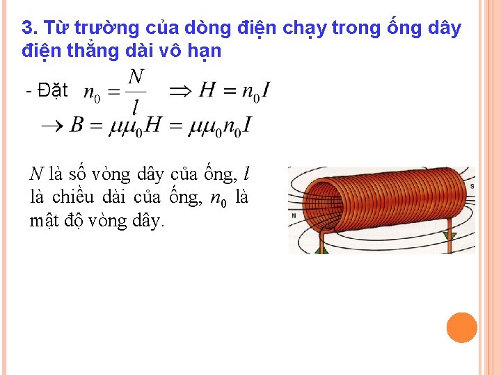 3. Từ trường của dòng điện chạy trong ống dây điện thẳng dài vô