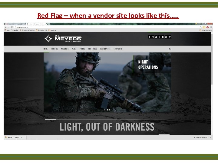 Red Flag – when a vendor site looks like this…. . 