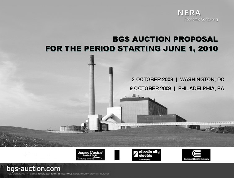 BGS AUCTION PROPOSAL FOR THE PERIOD STARTING JUNE 1, 2010 2 OCTOBER 2009 |