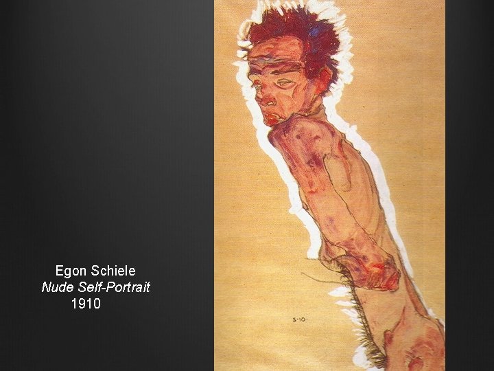 Egon Schiele Nude Self-Portrait 1910 