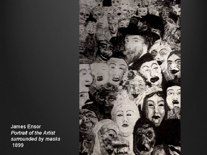 James Ensor Portrait of the Artist surrounded by masks 1899 