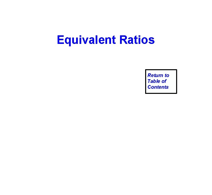 Equivalent Ratios Return to Table of Contents 