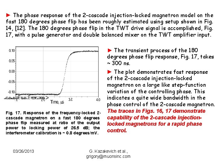 ► The phase response of the 2 -cascade injection-locked magnetron model on the fast