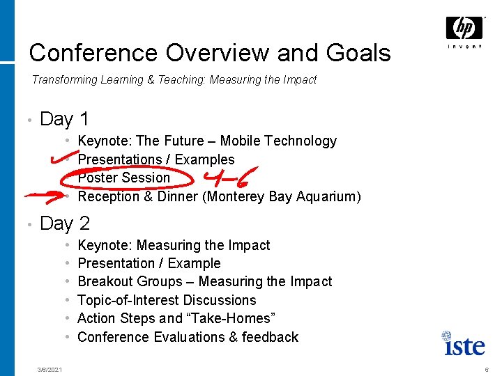 Conference Overview and Goals Transforming Learning & Teaching: Measuring the Impact • Day 1