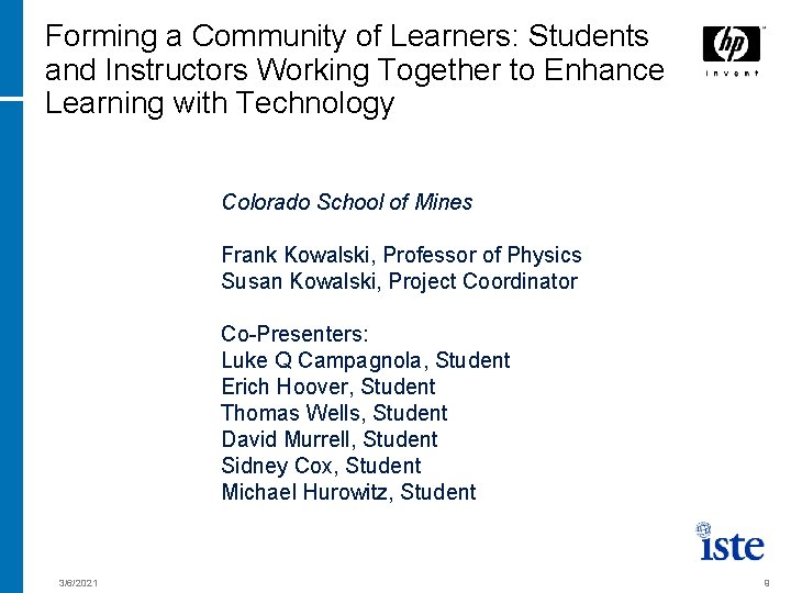 Forming a Community of Learners: Students and Instructors Working Together to Enhance Learning with