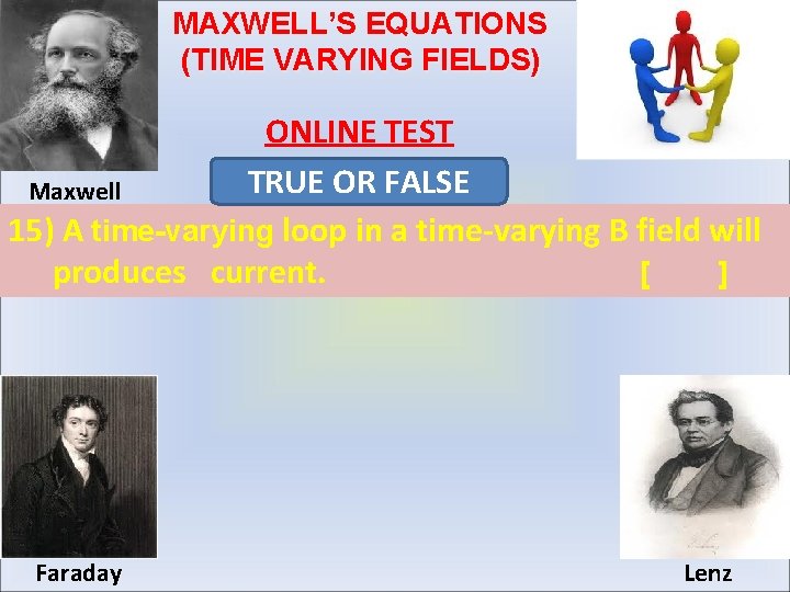 MAXWELL’S EQUATIONS (TIME VARYING FIELDS) ONLINE TEST TRUE OR FALSE Maxwell 15) A time-varying