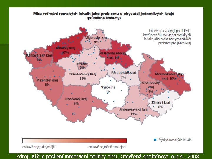 Zdroj: Klíč k posílení integrační politiky obcí, Otevřená společnost, o. p. s. , 2008