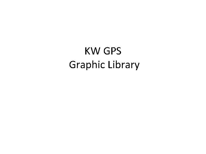KW GPS Graphic Library 