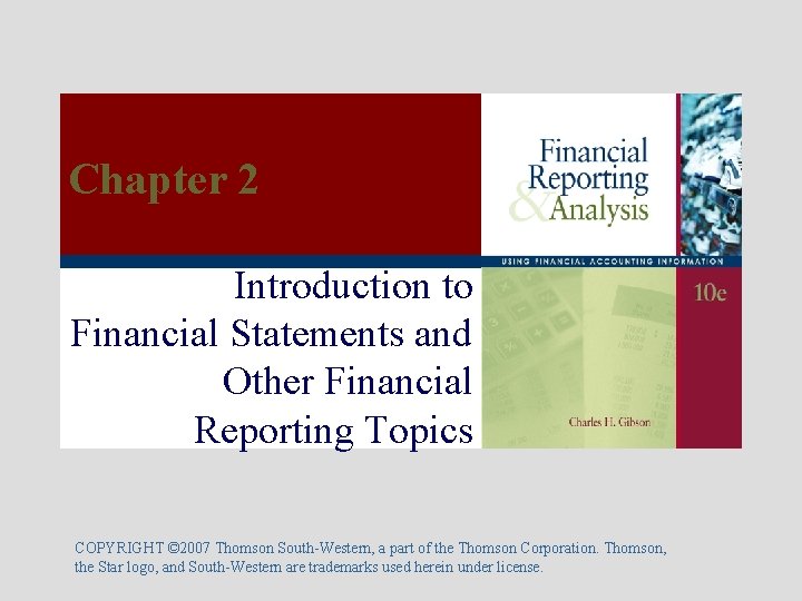 Chapter 2 Introduction to Financial Statements and Other