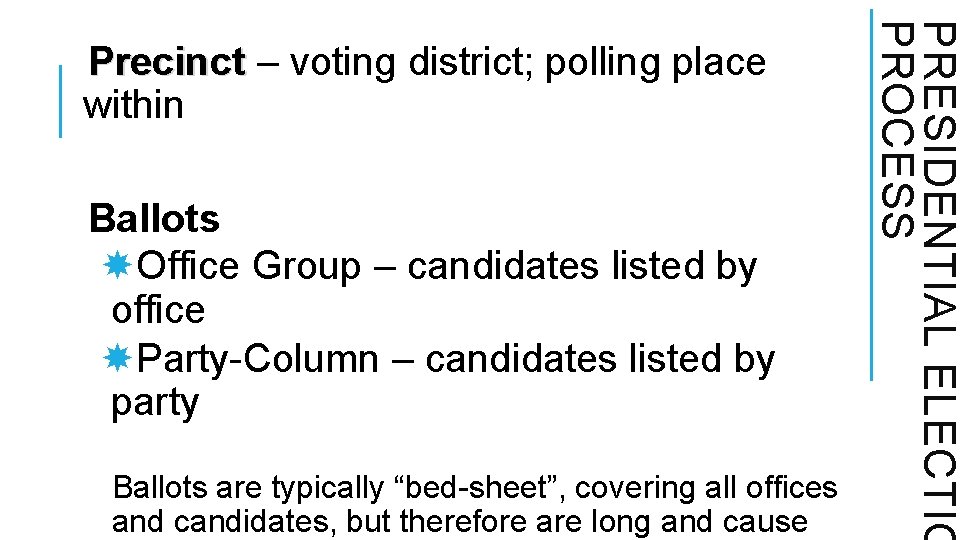 Ballots Office Group – candidates listed by office Party-Column – candidates listed by party Ballots Office Group – candidates listed by office Party-Column – candidates listed by party
