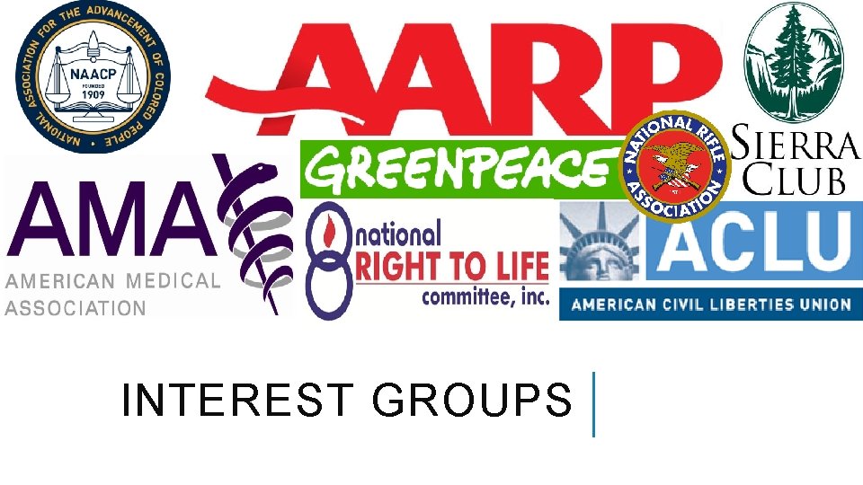 INTEREST GROUPS INTEREST GROUPS
