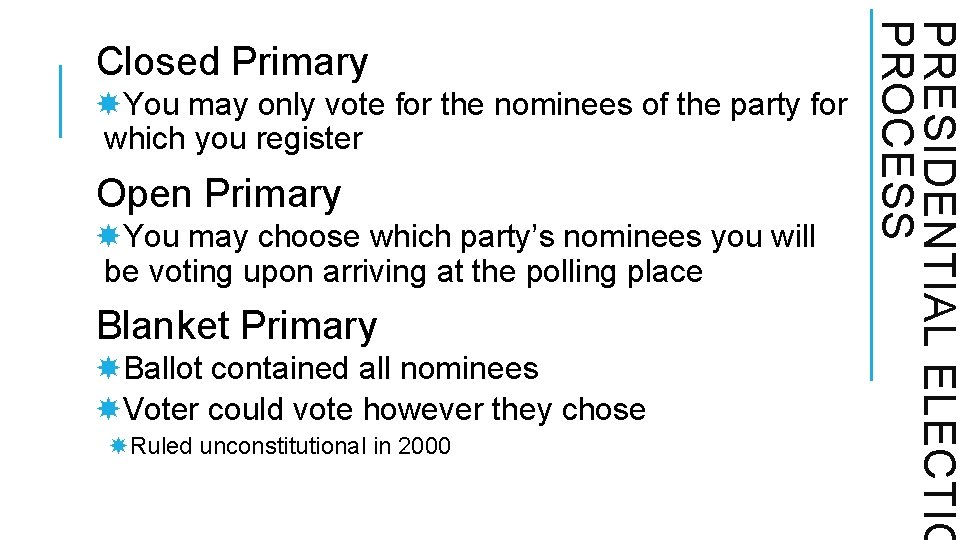 You may only vote for the nominees of the party for which you You may only vote for the nominees of the party for which you