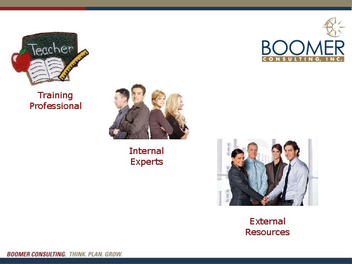 Training Professional Internal Experts External Resources 