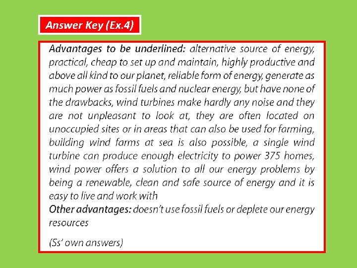 Answer Key (Ex. 4) 