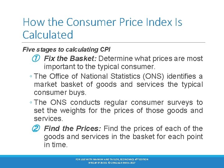 How the Consumer Price Index Is Calculated Five stages to calculating CPI ① Fix