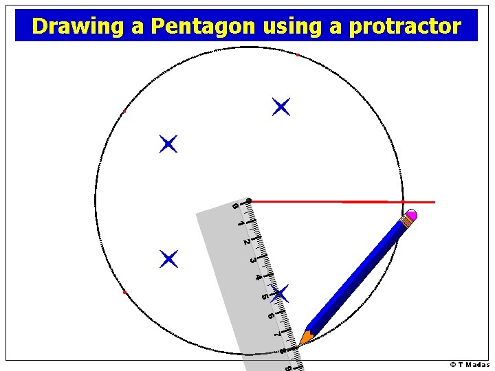 Drawing a Pentagon using a protractor 0 1 2 3 4 5 6 7