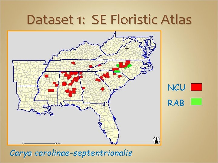 Dataset 1: SE Floristic Atlas NCU RAB Carya carolinae-septentrionalis 