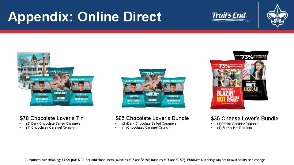 Appendix: Online Direct $70 Chocolate Lover’s Tin $65 Chocolate Lover’s Bundle • • (2)