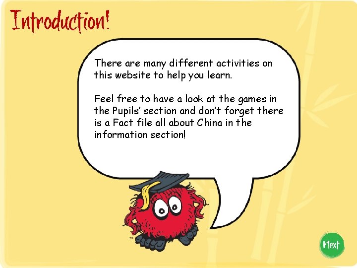 Introduction! There are many different activities on this website to help you learn. Feel