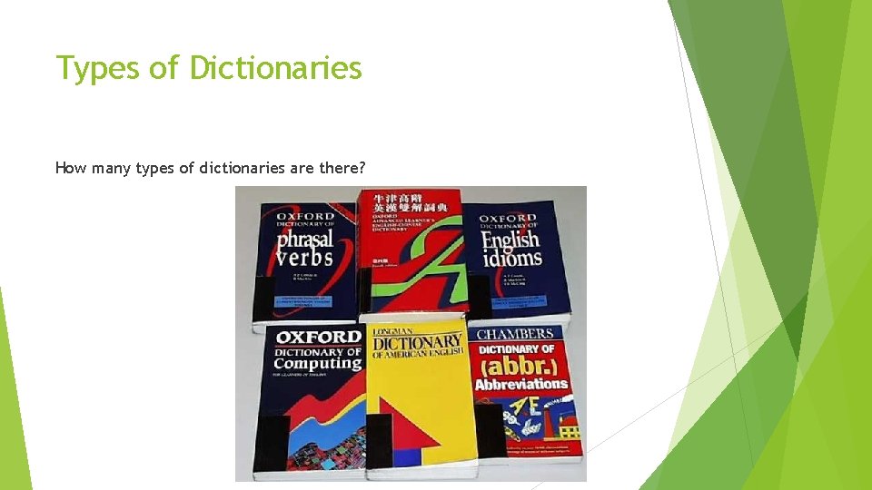 Types of Dictionaries How many types of dictionaries are there? 