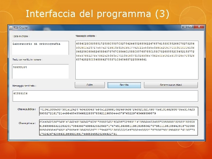 Interfaccia del programma (3) 