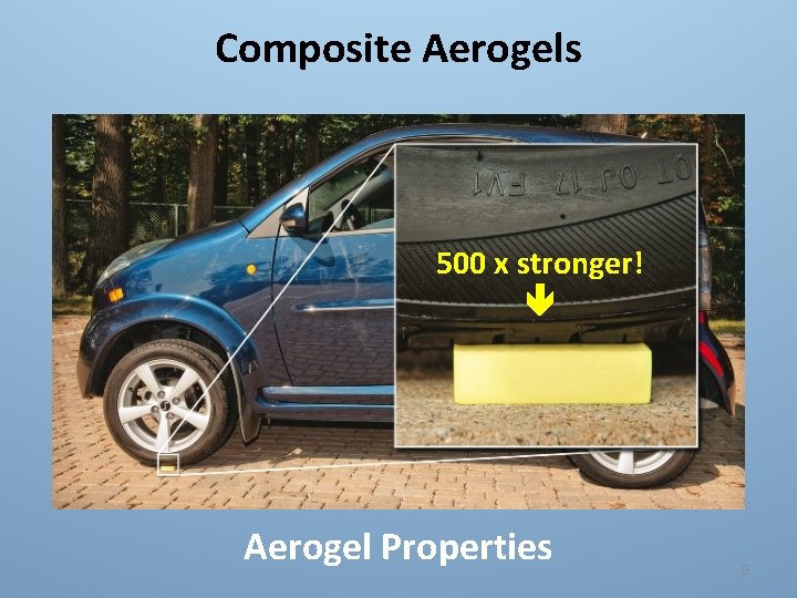 Composite Aerogels 500 x stronger! Aerogel Properties 9 