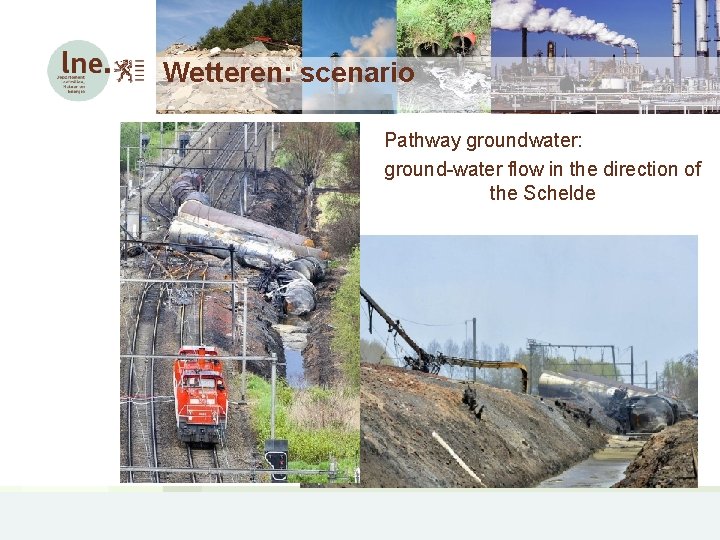 Wetteren: scenario Pathway groundwater: ground-water flow in the direction of the Schelde 