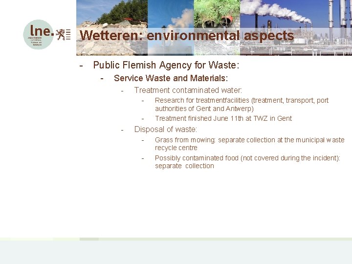 Wetteren: environmental aspects - Public Flemish Agency for Waste: - Service Waste and Materials: