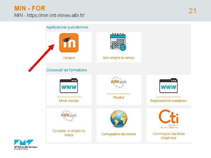 MIN - FOR MIN - https: //min. imt-mines-albi. fr/ 21 