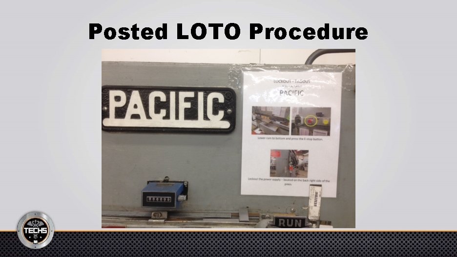 Posted LOTO Procedure 