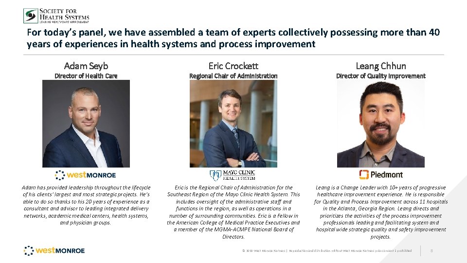 For today’s panel, we have assembled a team of experts collectively possessing more than