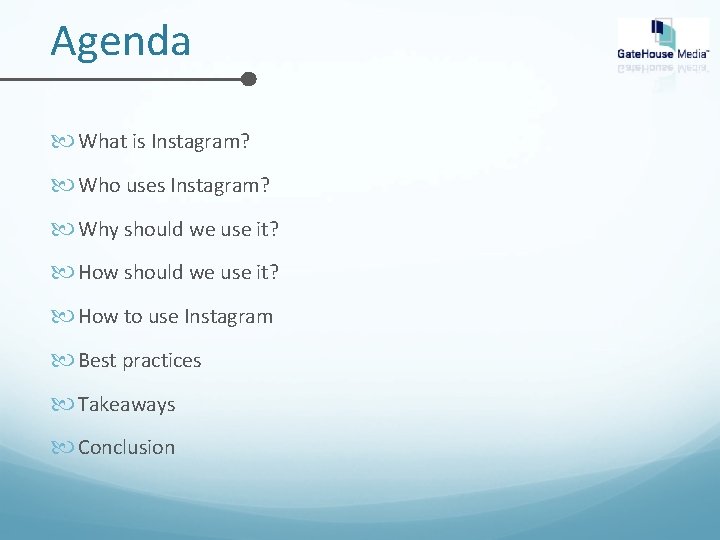 Agenda What is Instagram? Who uses Instagram? Why should we use it? How to