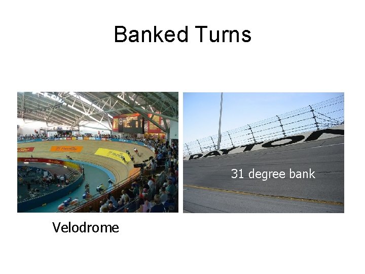 Banked Turns 31 degree bank Velodrome 