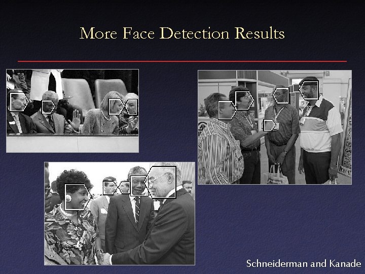 More Face Detection Results Schneiderman and Kanade 