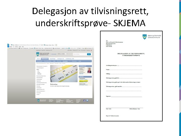 Delegasjon av tilvisningsrett, underskriftsprøve- SKJEMA 