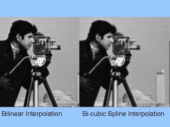 Bilinear Interpolation Bi-cubic Spline Interpolation 
