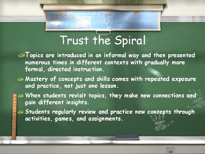 Trust the Spiral /Topics are introduced in an informal way and then presented numerous