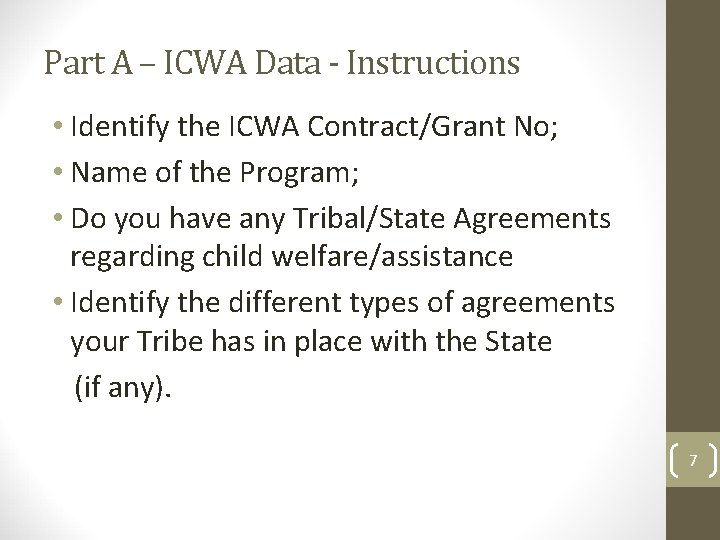 Sample Icwa Letter INDIAN CHILD WELFARE QUARTERLY AND ANNUAL REPORT BACKGROUND