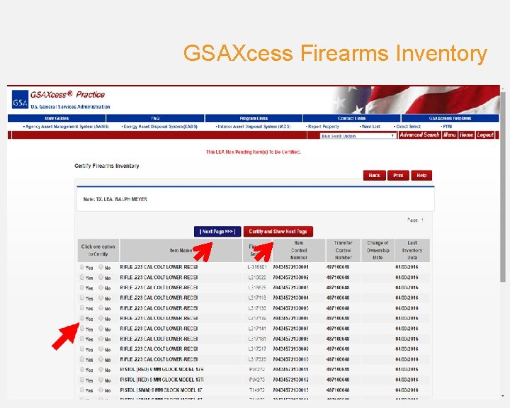 GSAXcess Firearms Inventory 2 