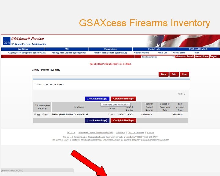 GSAXcess Firearms Inventory 2 