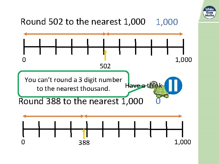 Round 502 to the nearest 1, 000 0 1, 000 502 You can’t round