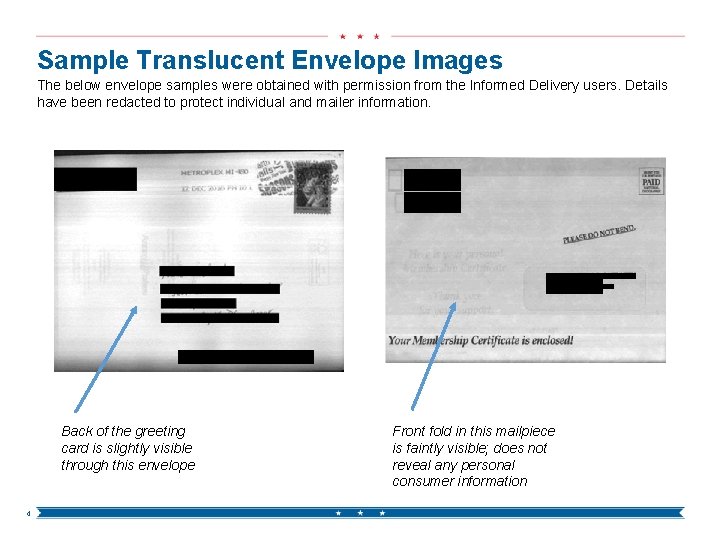 Sample Translucent Envelope Images The below envelope samples were obtained with permission from the