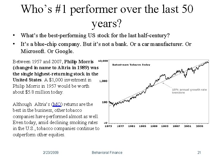 Who’s #1 performer over the last 50 years? • What’s the best-performing US stock Who’s #1 performer over the last 50 years? • What’s the best-performing US stock